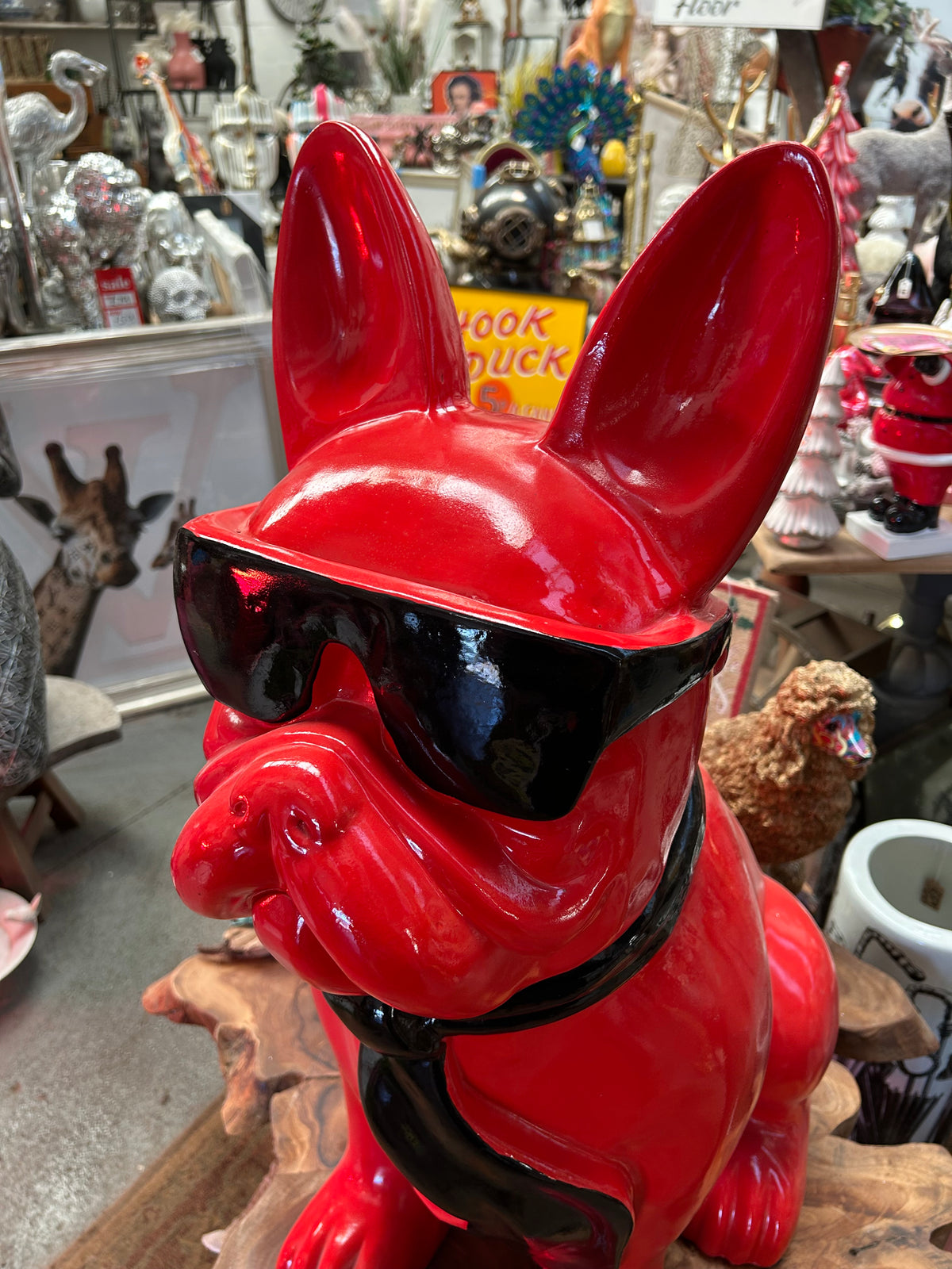 Frenchi Sculpture – Stunning Red Fiberglass Sculpture, Indoor/Outdoor Use | Sign of the times Stoke