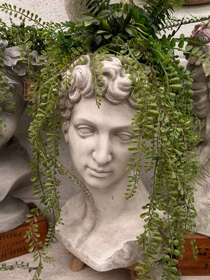 Stone Effect David Bust Flower Pot – Classical Planter | Sign of the times Stoke