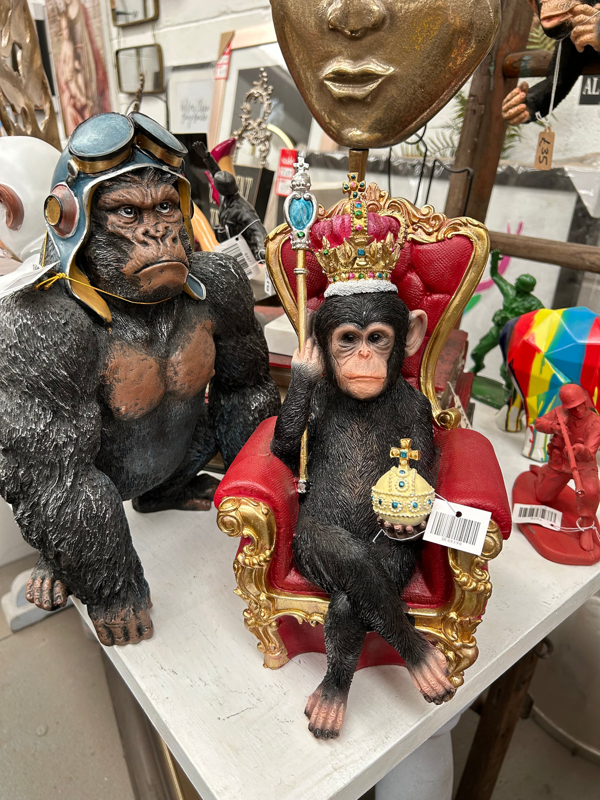 King of the Jungle Monkey – Regal Animal Figurine | Sign of the times Stoke