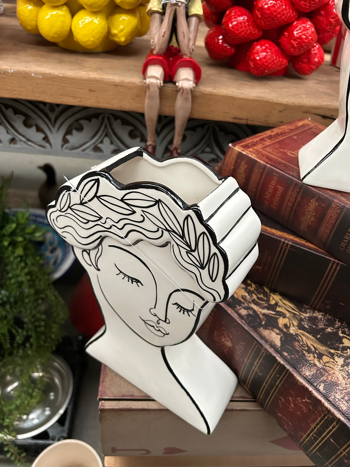 Monochrome Lady Vase - Elegant Ceramic Decor for Modern Interiors | Sign of the times Stoke