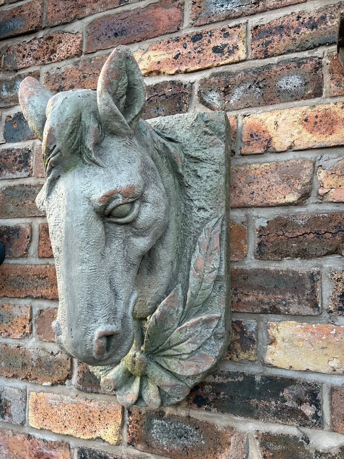 Wall-Mounted Stone-Look Horse Head - Elegant Horse Sculpture for Home Décor | Sign of the times Stoke