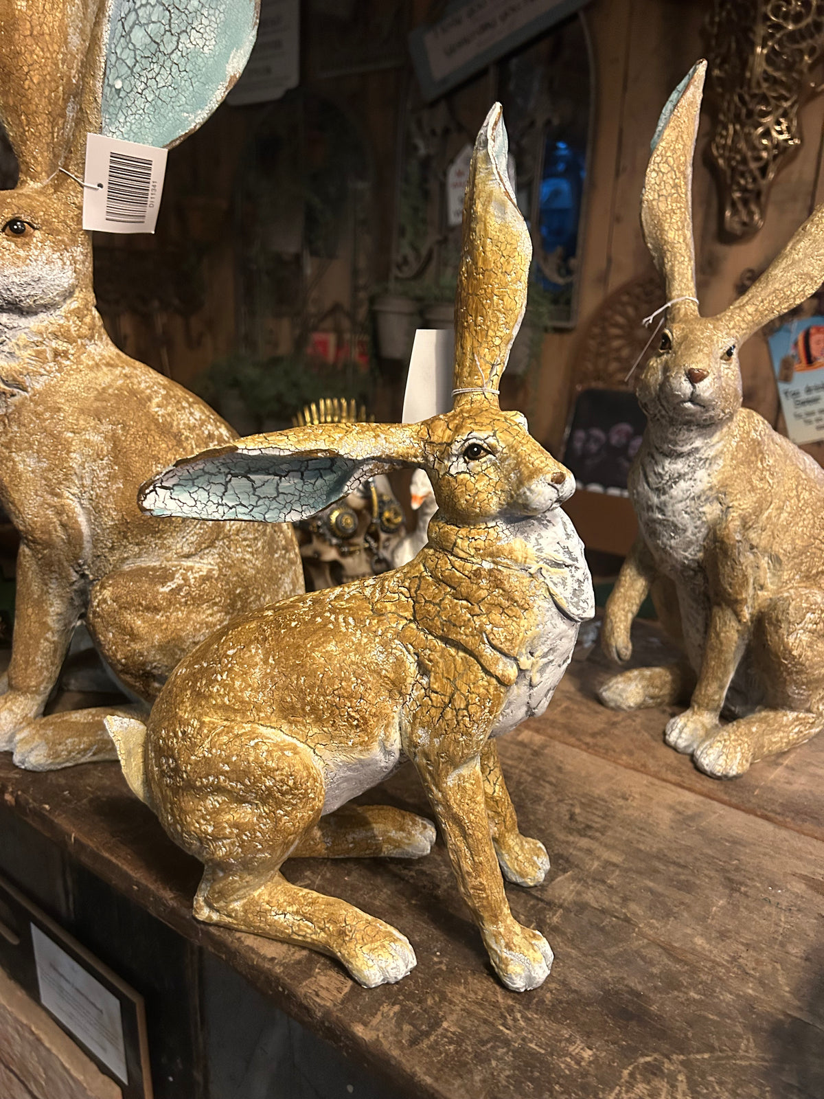 Sitting Hare Sculpture – Delightful Resin Hare Ornament | Sign of the times Stoke