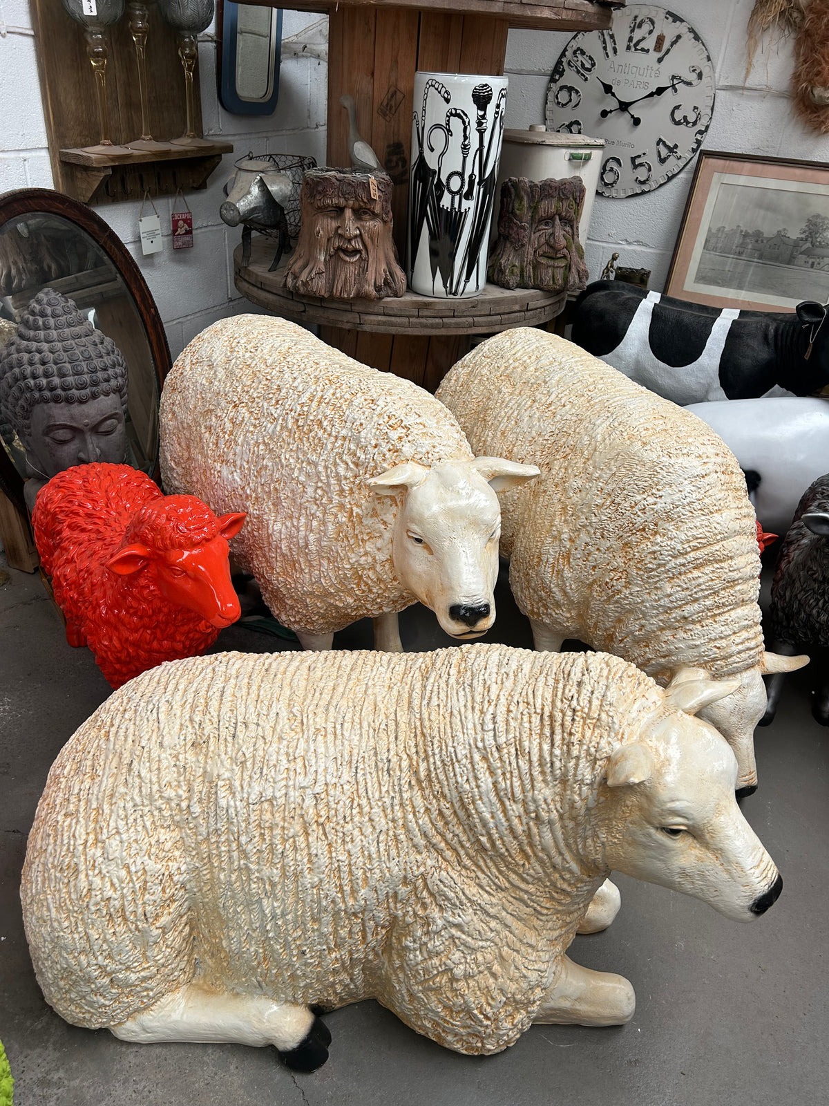 Large Standing Sheep – 100cm Long Decorative Sheep Garden Figure | Sign of the times Stoke