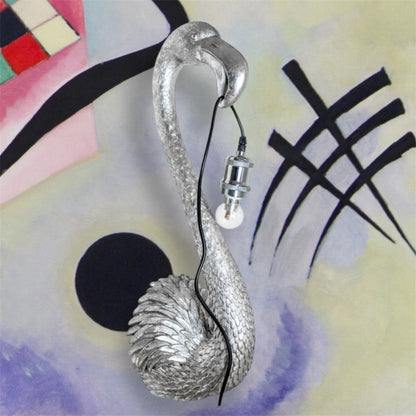 Silver Flamingo Head Wall Lamp - Elegant and Unique Wall Decor | Sign of the times Stoke