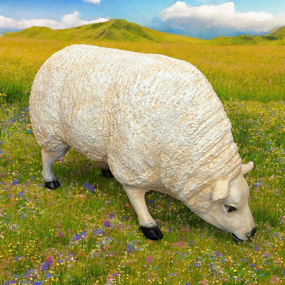 Life-Size Resin Sheep Sculpture – Realistic Indoor & Outdoor Farmhouse Decor | Sign of the times Stoke