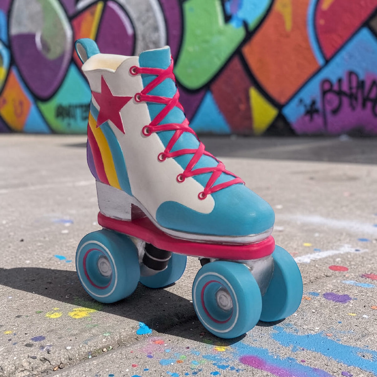 Retro Roller Skate Vase – Rainbow Statement Décor | Sign of the times Stoke