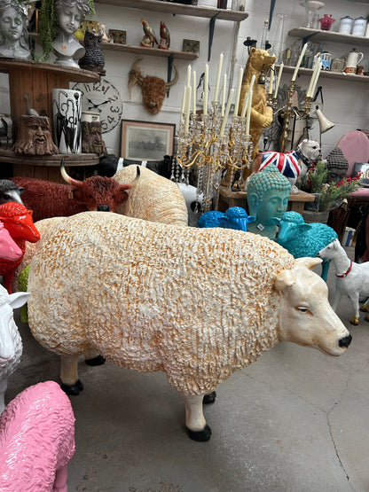 Large Standing Sheep – 100cm Long Decorative Sheep Garden Figure | Sign of the times Stoke