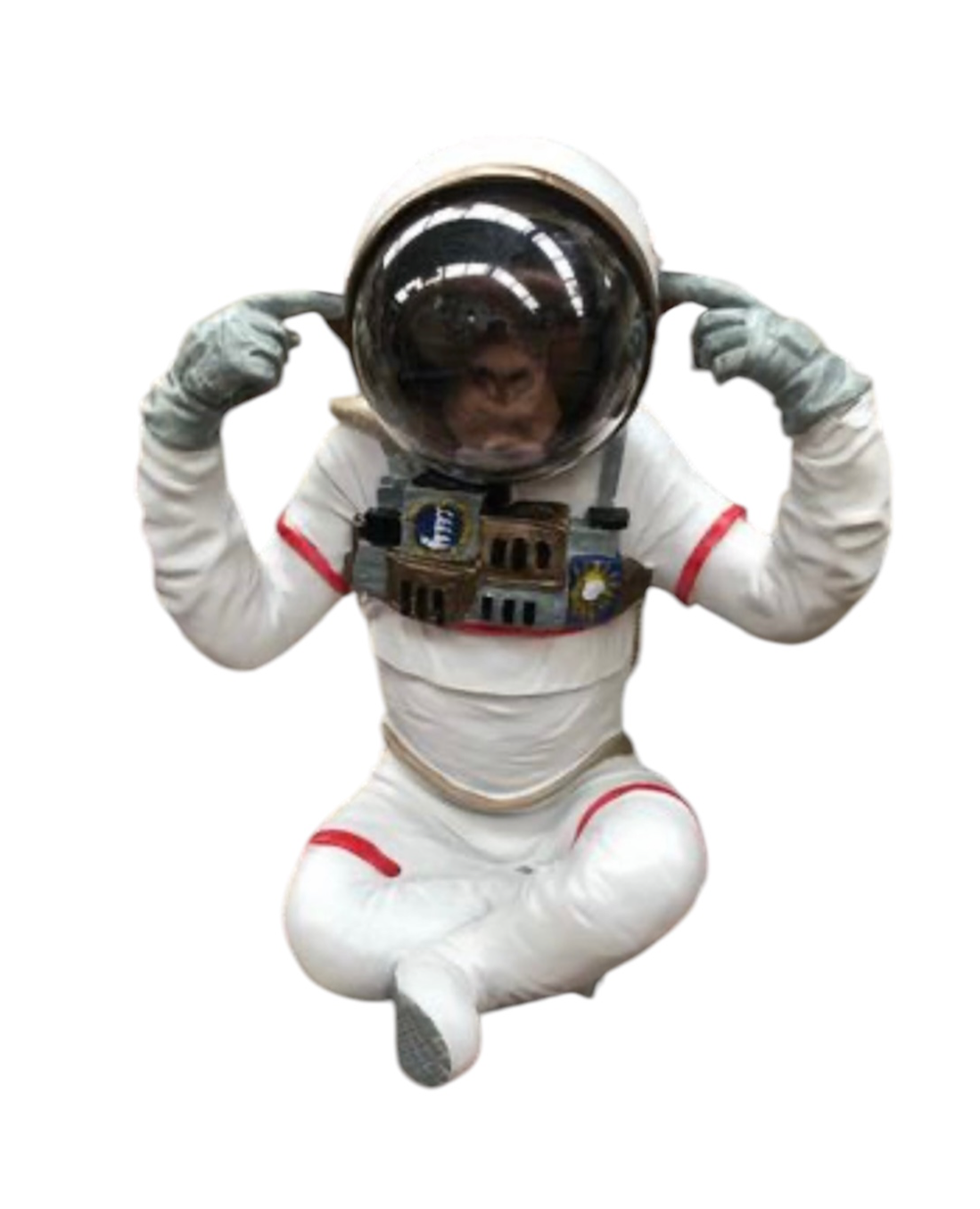 Monkey Astronaut "Hear No Evil" - Quirky Resin Figurine | Sign of the times Stoke
