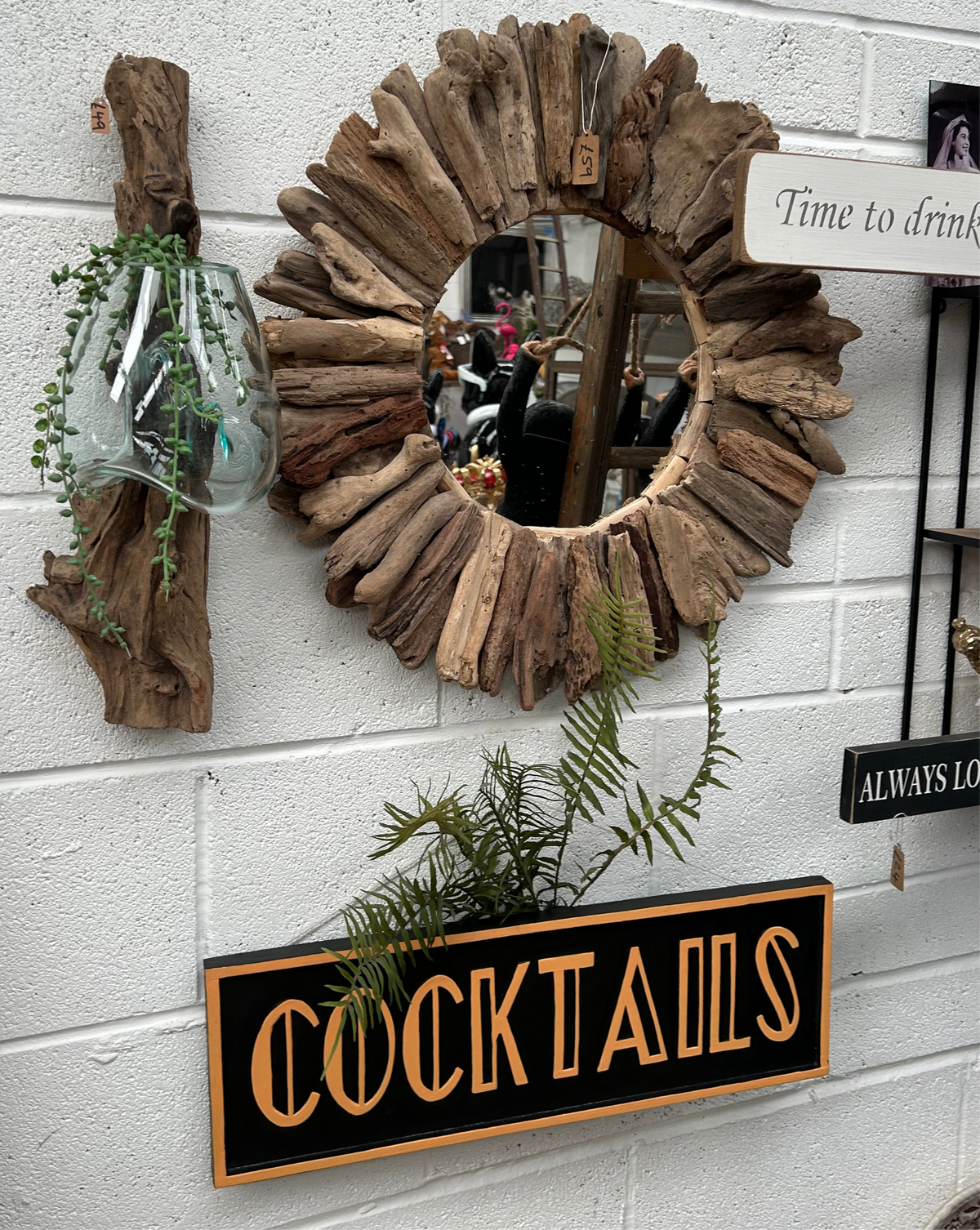Elegant "Cocktails" Sign | Black & Gold Bar Wall Art | Sign of the times Stoke