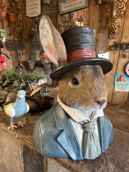 Rabbit Bust – Elegant Resin Animal Sculpture | Sign of the times Stoke