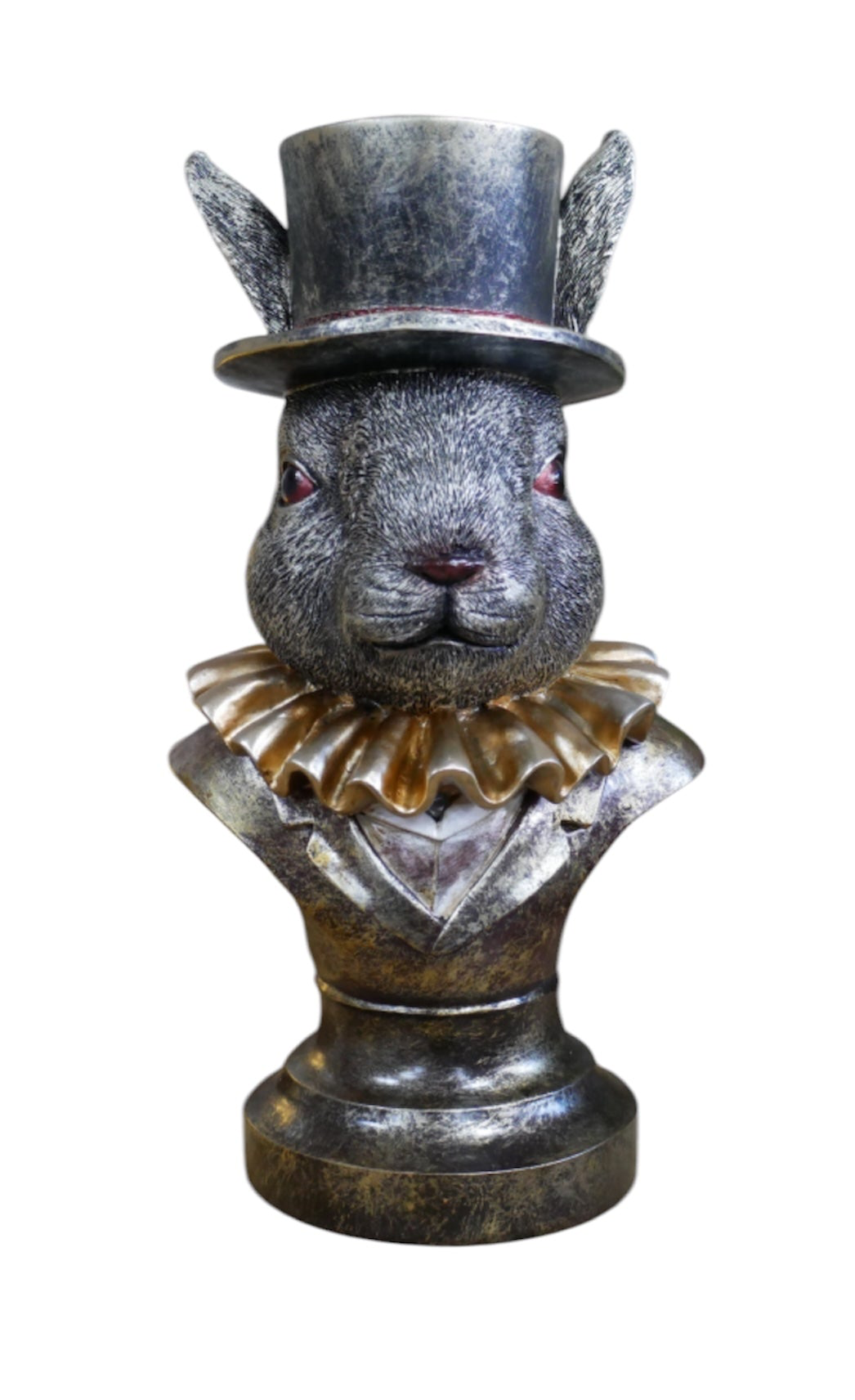 Charming Rabbit Bust with Top Hat – Detailed Resin Sculpture | Sign of the times Stoke