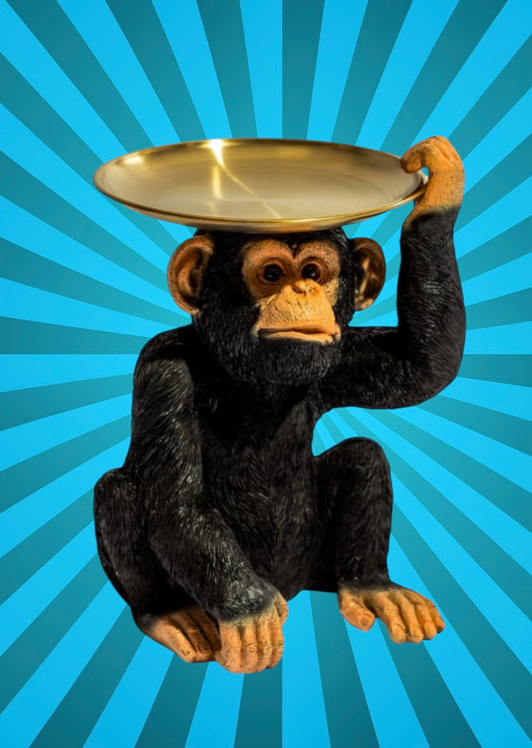 Monkey Holding Gold Tray – Playful & Functional Decorative Table Piece | Sign of the times Stoke