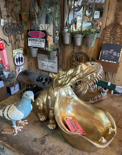 Gold Hungry Hippo Storage Bowl - Unique Decorative Organizer | Sign of the times Stoke