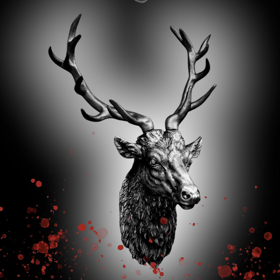 Silver Stag Head Wall Sculpture - Elegant Resin Wall Mount | Sign of the times Stoke