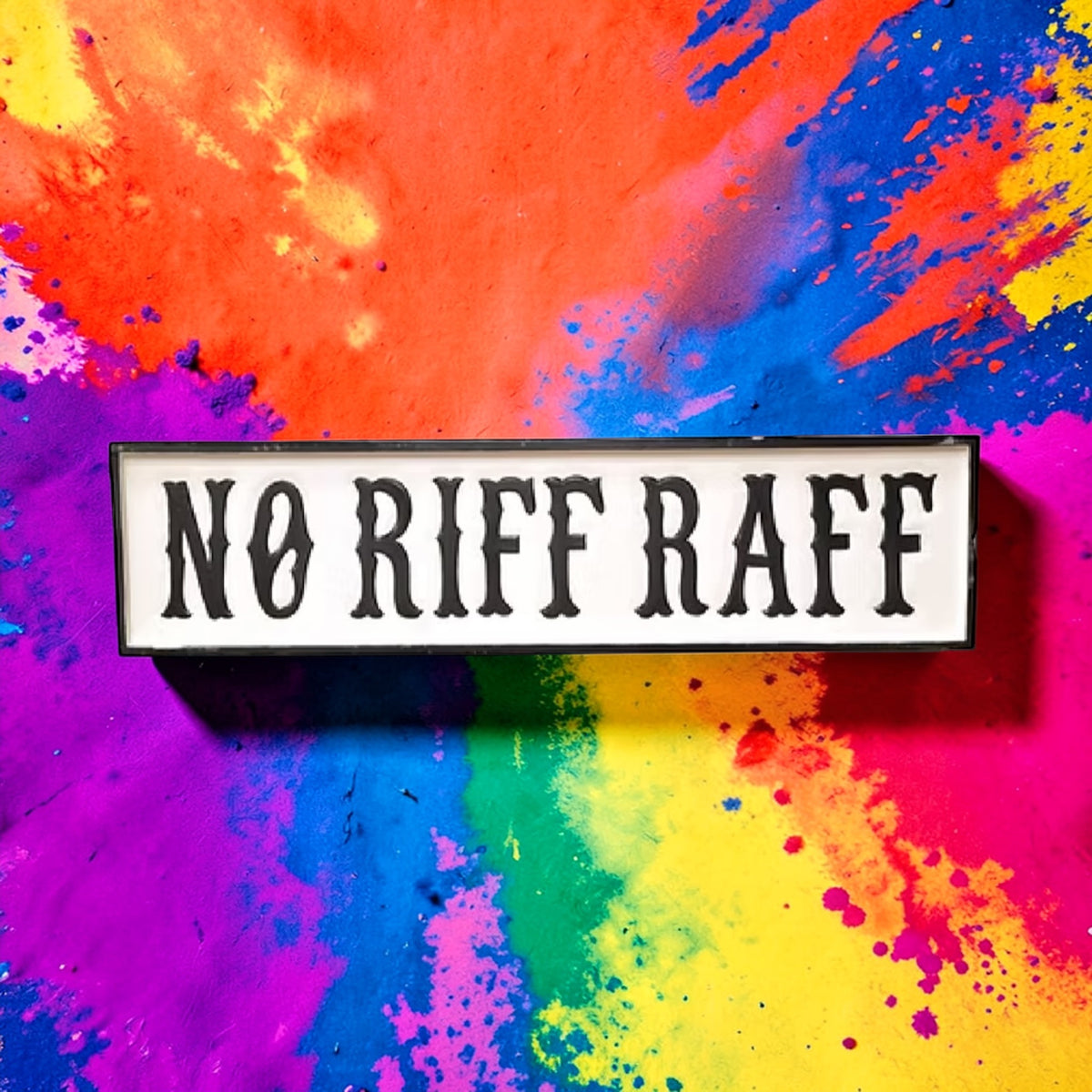 “No Riff Raff” Wooden Hand-Painted Sign – Black & White Wall Décor | Sign of the times Stoke