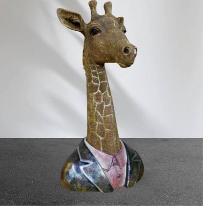 Detailed Resin Giraffe Bust – Elegant Free-Standing Sculpture | Sign of the times Stoke