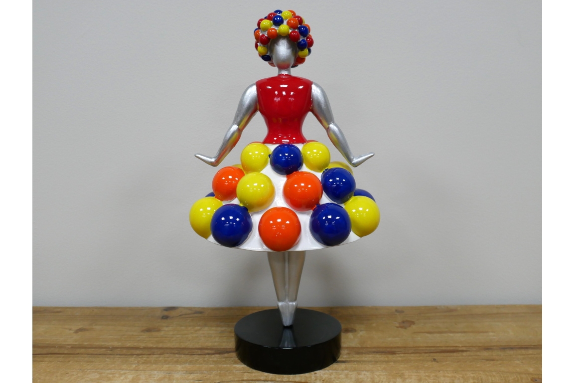 Ballerina Pom-Coloured Figurine - Elegant Dance-Inspired Décor for Home or Office | Sign of the times Stoke