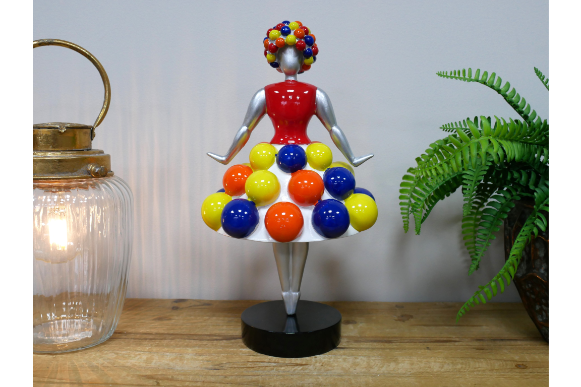 Ballerina Pom-Coloured Figurine - Elegant Dance-Inspired Décor for Home or Office | Sign of the times Stoke