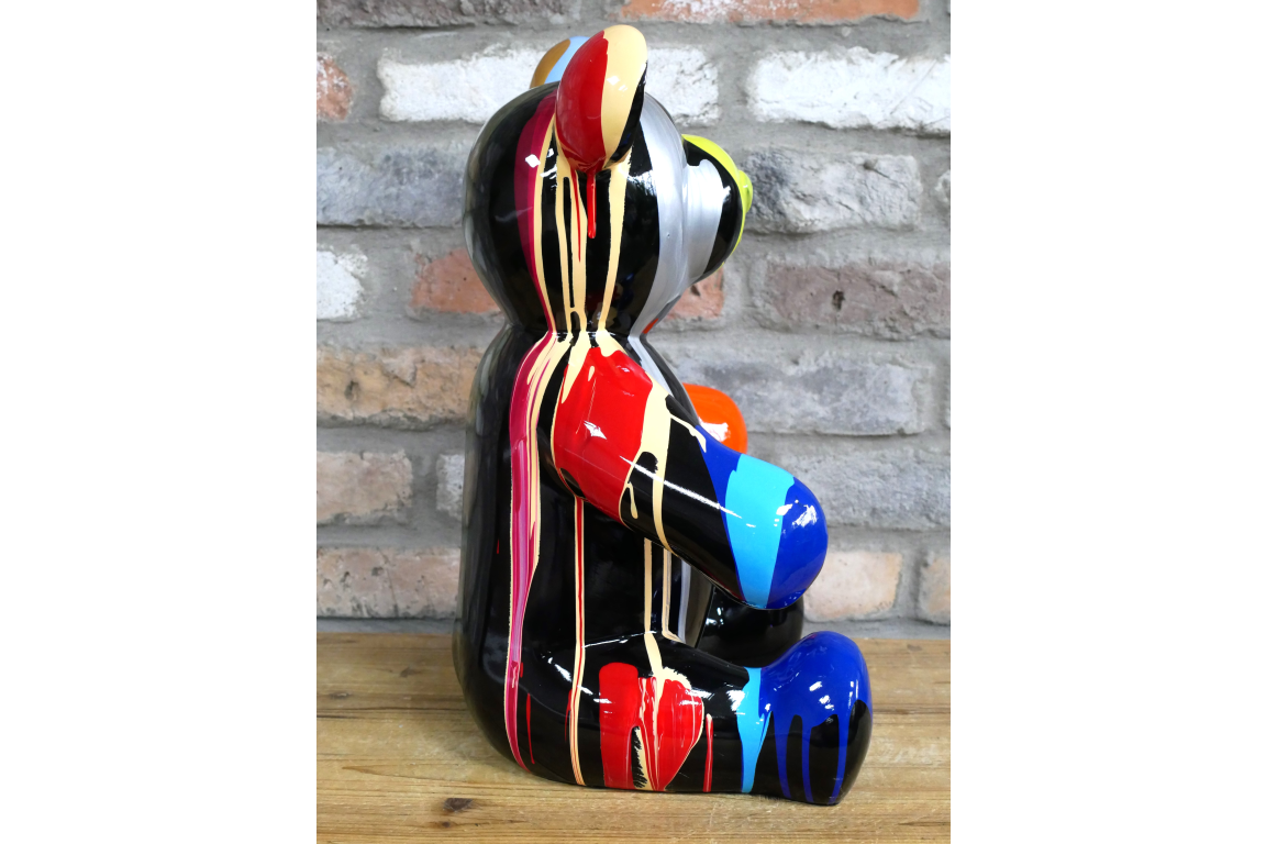 Splash Painted Bear – Bold & Colourful Artistic Animal Sculpture | Sign of the times Stoke