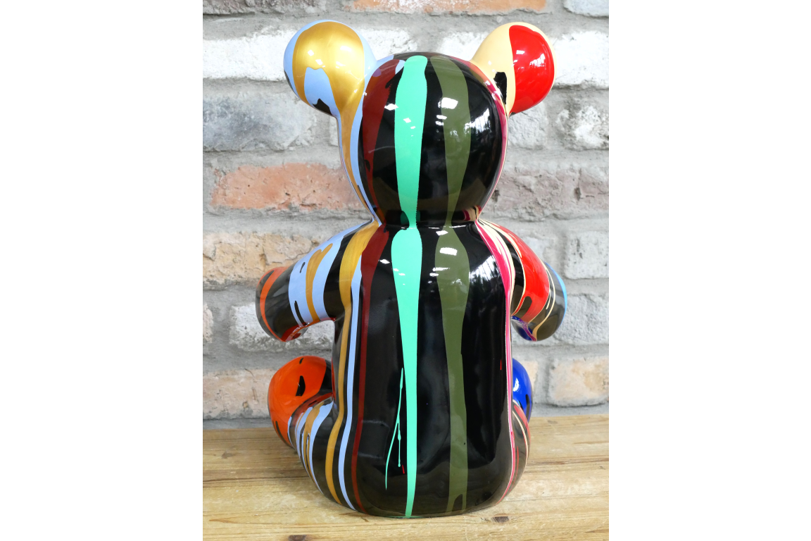 Splash Painted Bear – Bold & Colourful Artistic Animal Sculpture | Sign of the times Stoke