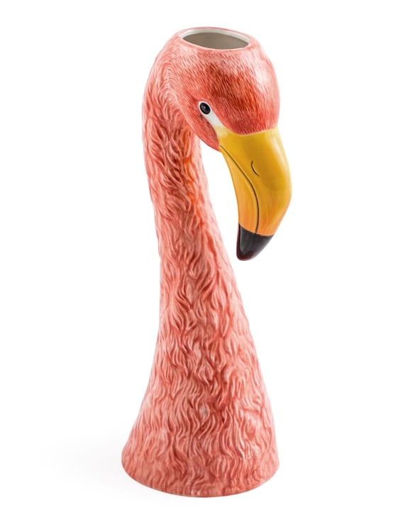 Large Ceramic Pink Flamingo Head Vase – Unique Decorative Statement Piece | Sign of the times Stoke