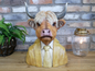 Highland Cow Bust Sculpture – Rustic Farm-Inspired Animal Decor | Sign of the times Stoke
