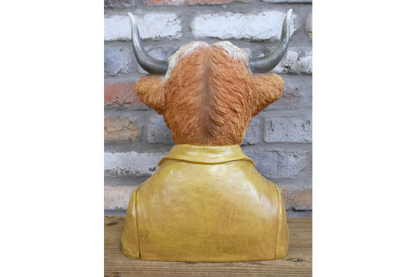 Highland Cow Bust Sculpture – Rustic Farm-Inspired Animal Decor | Sign of the times Stoke