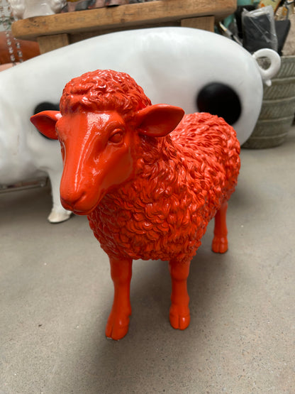 Orange Lamb – Bright Resin Indoor & Outdoor Ornament | Sign of the times Stoke