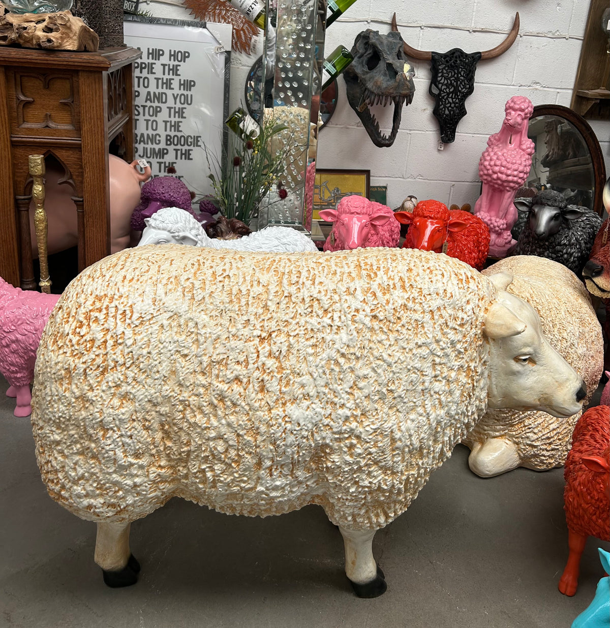 Large Standing Sheep – 100cm Long Decorative Sheep Garden Figure | Sign of the times Stoke