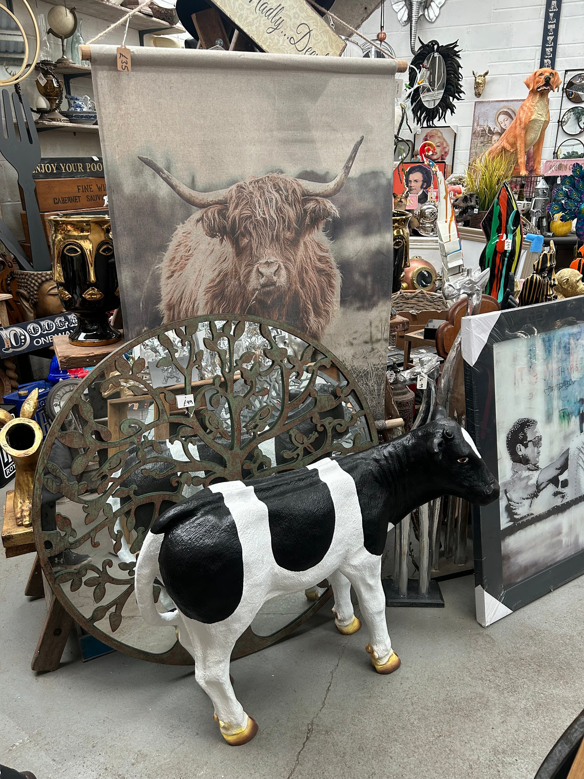 Large Cow Sculpture | Eye-Catching Farmhouse & Garden Décor | Sign of the times Stoke