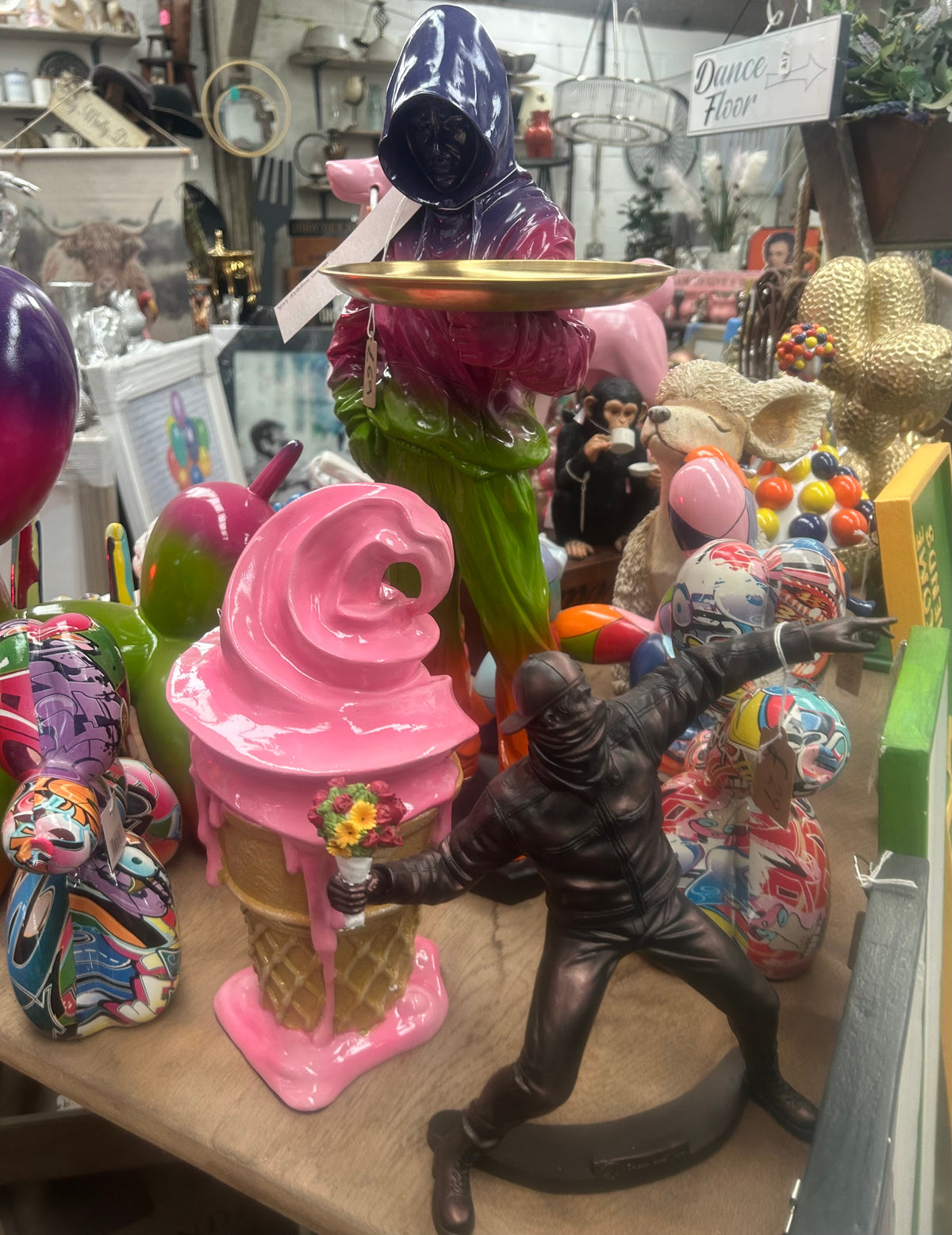 Large Decorative Ice Cream Ornament | Fun & Whimsical Home or Shop Display | Sign of the times Stoke