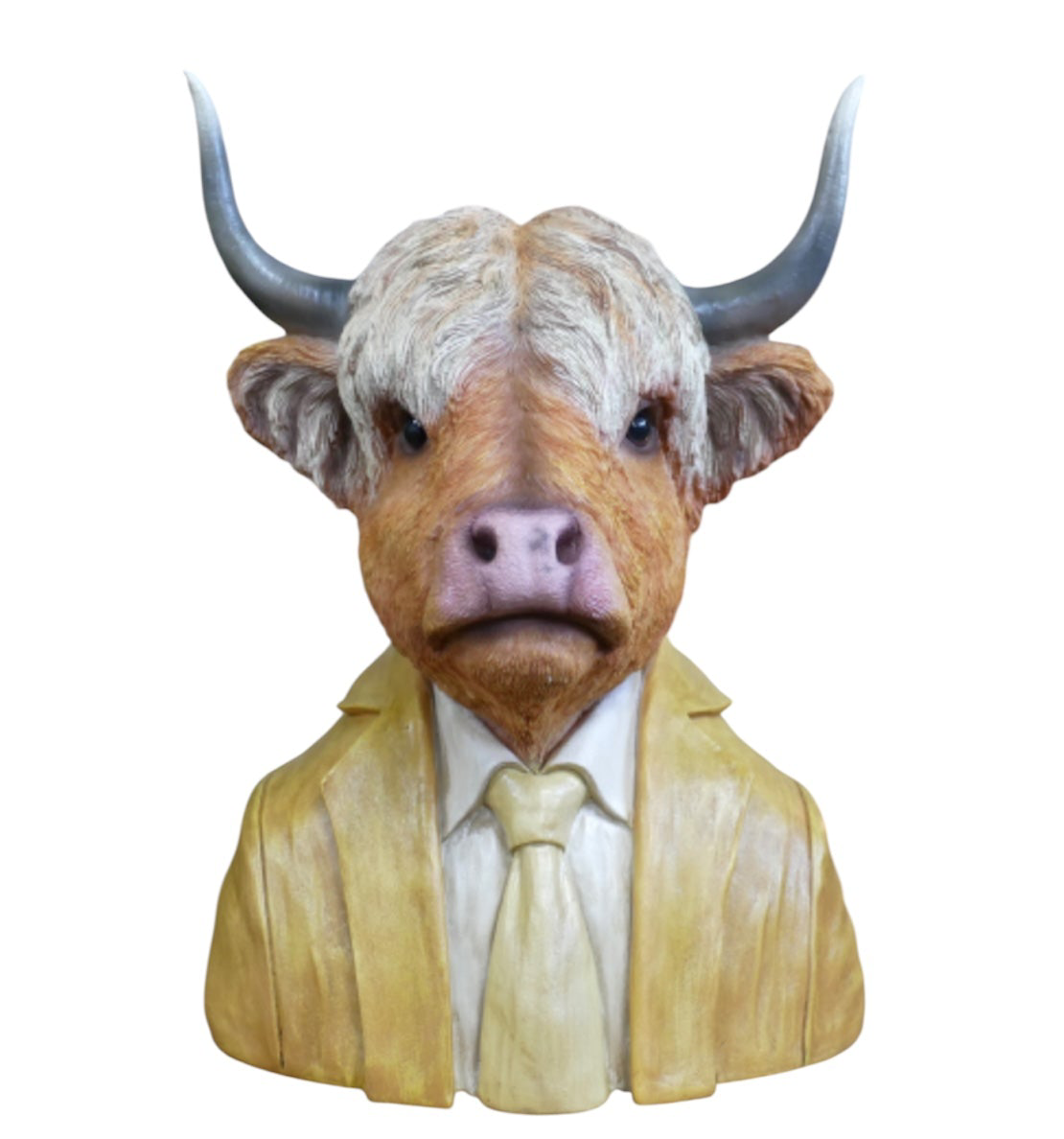 Highland Cow Bust Sculpture – Rustic Farm-Inspired Animal Decor | Sign of the times Stoke