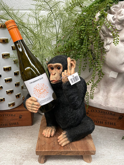 Up Yours Monkey Wine Holder - Cheeky Resin Wine Bottle Holder | Sign of the times Stoke