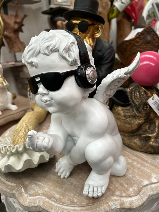Up Yours Cherub – Cheeky Resin Cherub Statue | Sign of the times Stoke