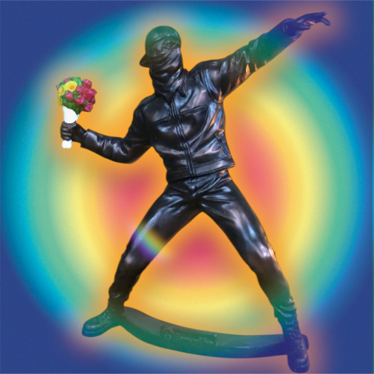 Banksy Inspired Mini Sculpture – Artistic Statement Piece | Sign of the times Stoke