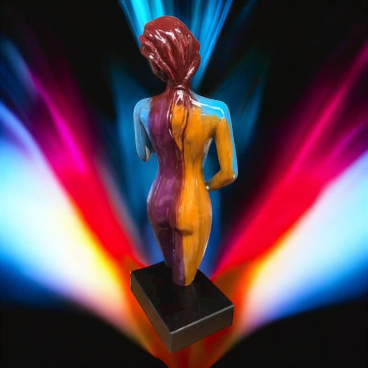 Colourful Sculpture of Lady – Vibrant Modern Decorative Figure | Sign of the times Stoke