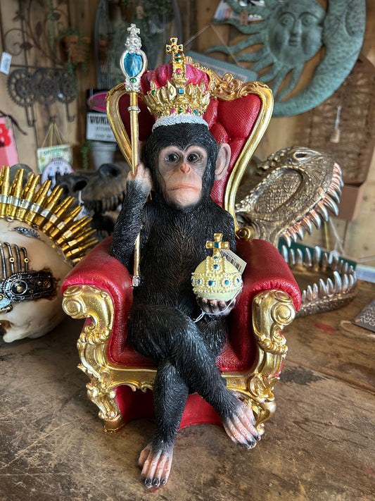King of the Jungle Monkey – Regal Animal Figurine | Sign of the times Stoke