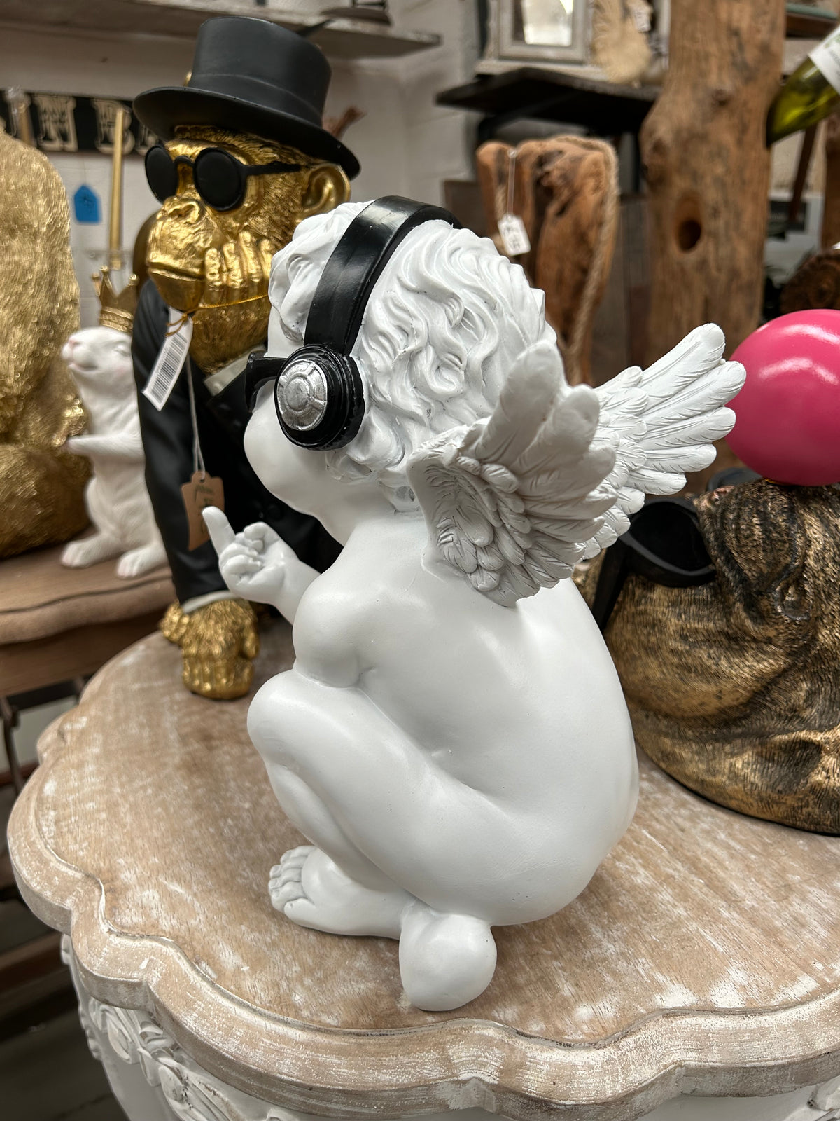 Up Yours Cherub – Cheeky Resin Cherub Statue | Sign of the times Stoke