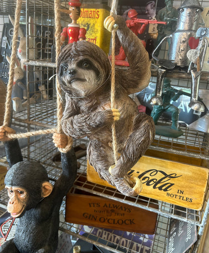 Climbing Sloth on Rope – Whimsical Hanging Animal Decor | Sign of the times Stoke