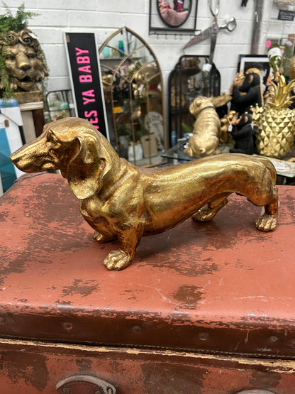 Gold Dachshund Figurine – Elegant Dog Lover’s Decorative Ornament | Sign of the times Stoke