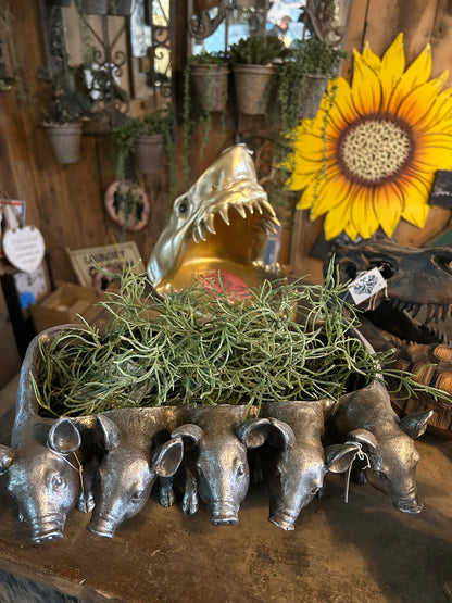Pig Planter | Whimsical Animal Plant Pot for Indoors or Garden | Sign of the times Stoke