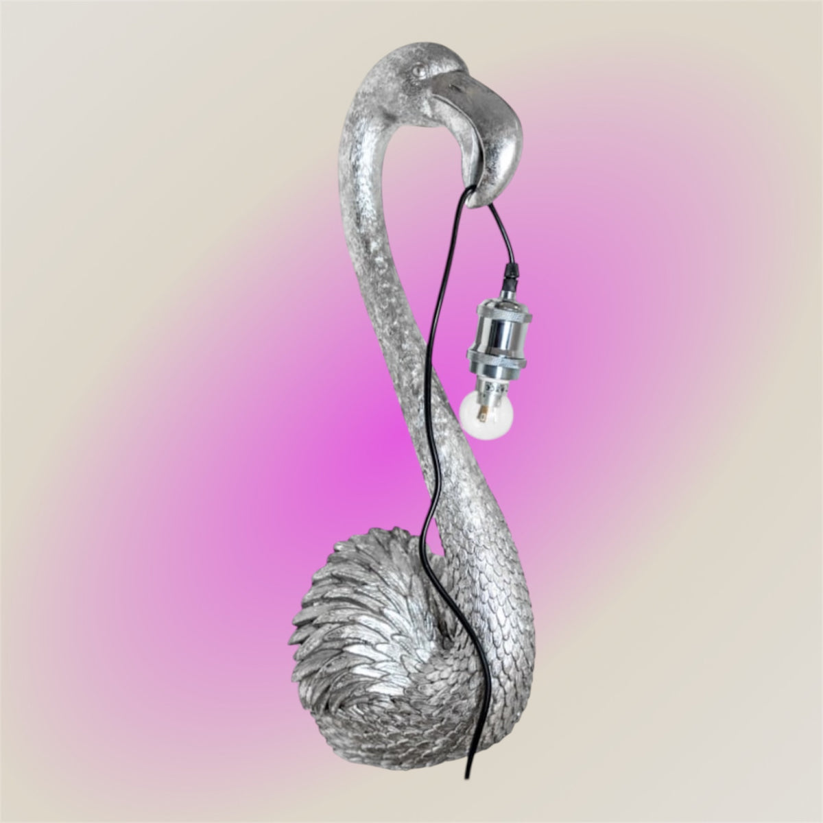Silver Flamingo Head Wall Lamp - Elegant and Unique Wall Decor | Sign of the times Stoke