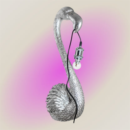 Silver Flamingo Head Wall Lamp - Elegant and Unique Wall Decor | Sign of the times Stoke