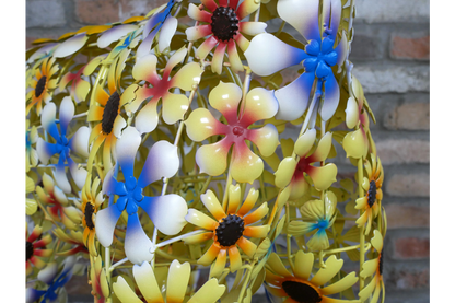 Flowered Metal Giraffe Sculpture - Large Outdoor Garden Décor | Sign of the times Stoke
