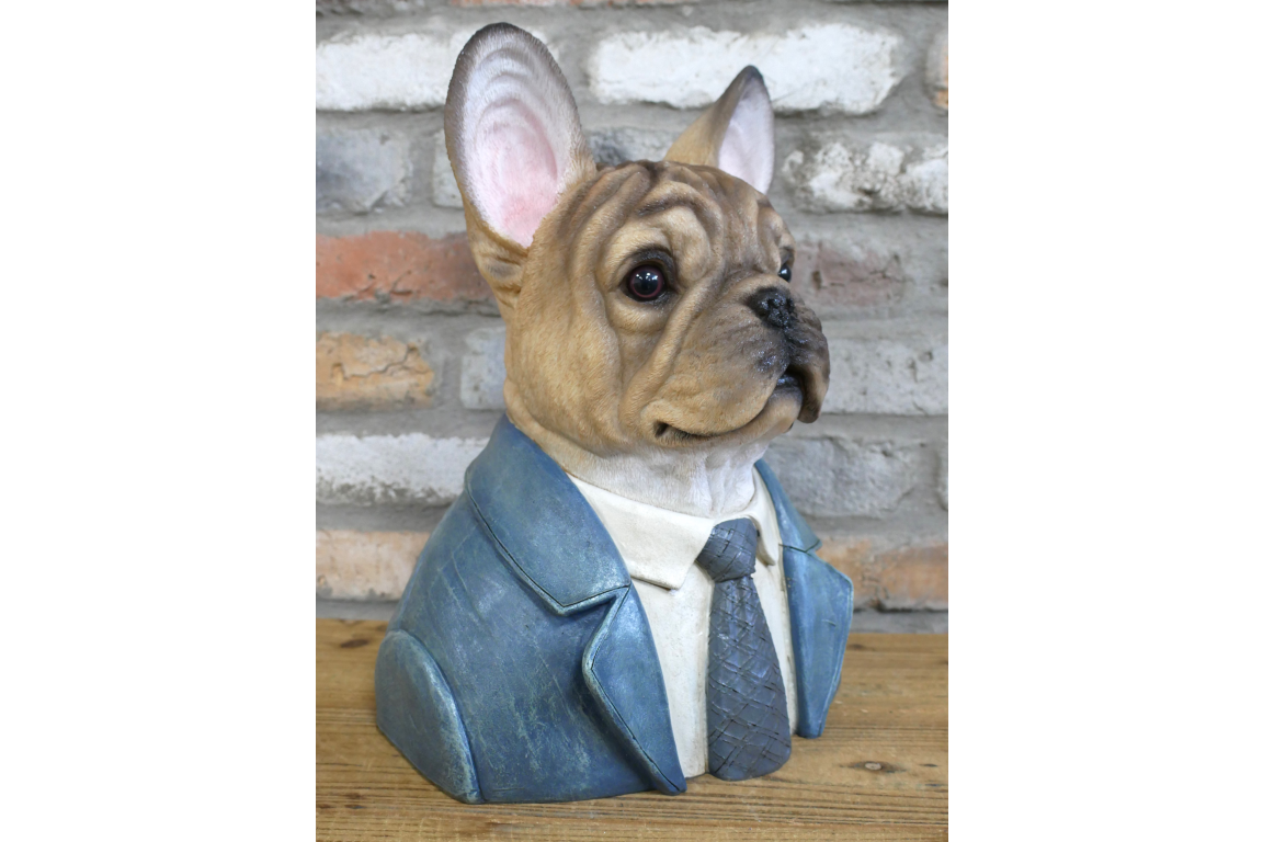 Large Frenchie Dog Bust – Stylish French Bulldog Sculpture | Sign of the times Stoke