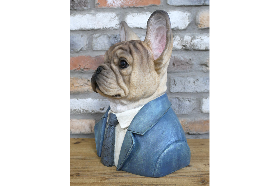 Large Frenchie Dog Bust – Stylish French Bulldog Sculpture | Sign of the times Stoke