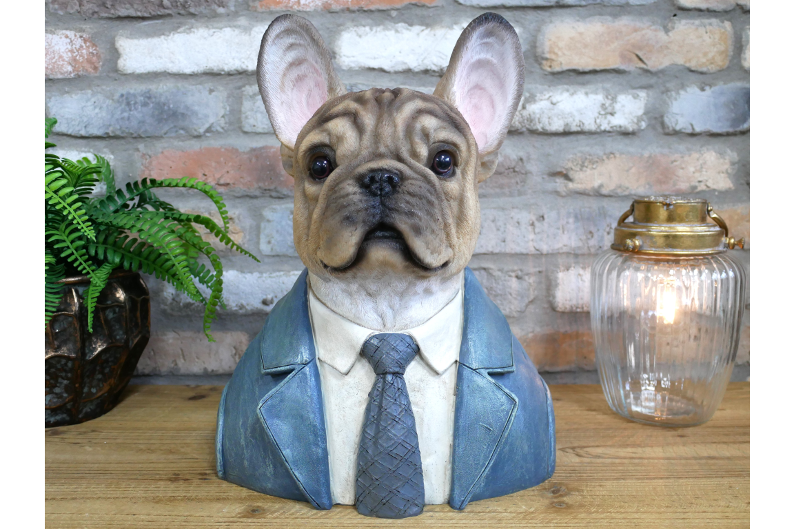 Large Frenchie Dog Bust – Stylish French Bulldog Sculpture | Sign of the times Stoke