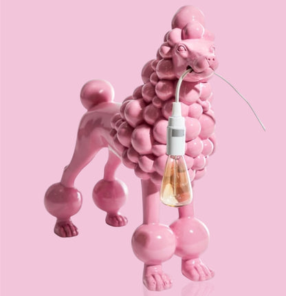 Standing Pink Poodle Lamp - Eye-Catching Resin Lamp | Sign of the times Stoke