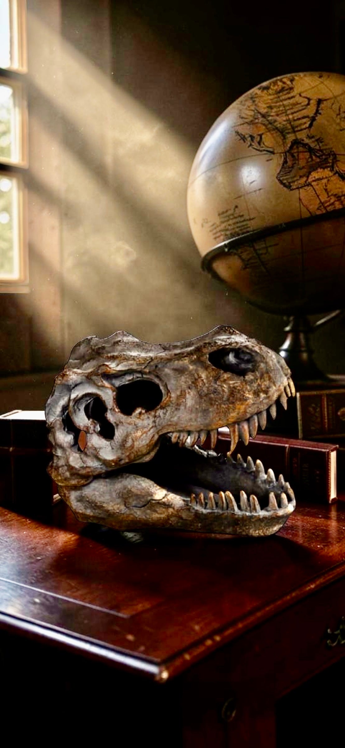 T Rex Skull Table Decor - Impressive Resin Dinosaur Skull Sculpture | Sign of the times Stoke