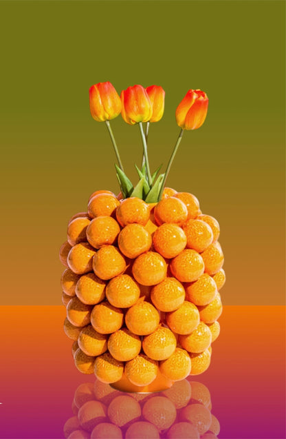 Ceramic Orange Vase – Unique Decorative Fruit-Inspired Vase | Sign of the times Stoke